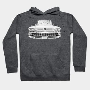 Buick Riviera 1950s American classic car monochrome Hoodie